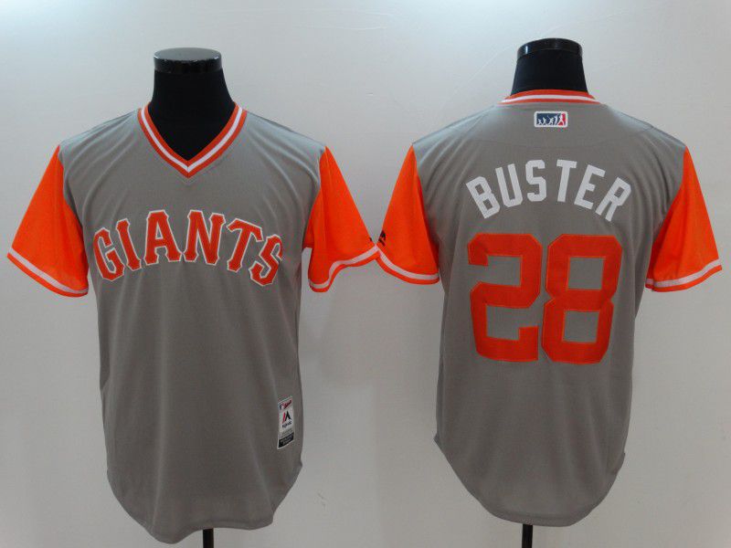 Men San Francisco Giants 28 Buster Grey Legend 2021 MLB Jersey